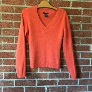 New York & Company dusty coral deep V sweater